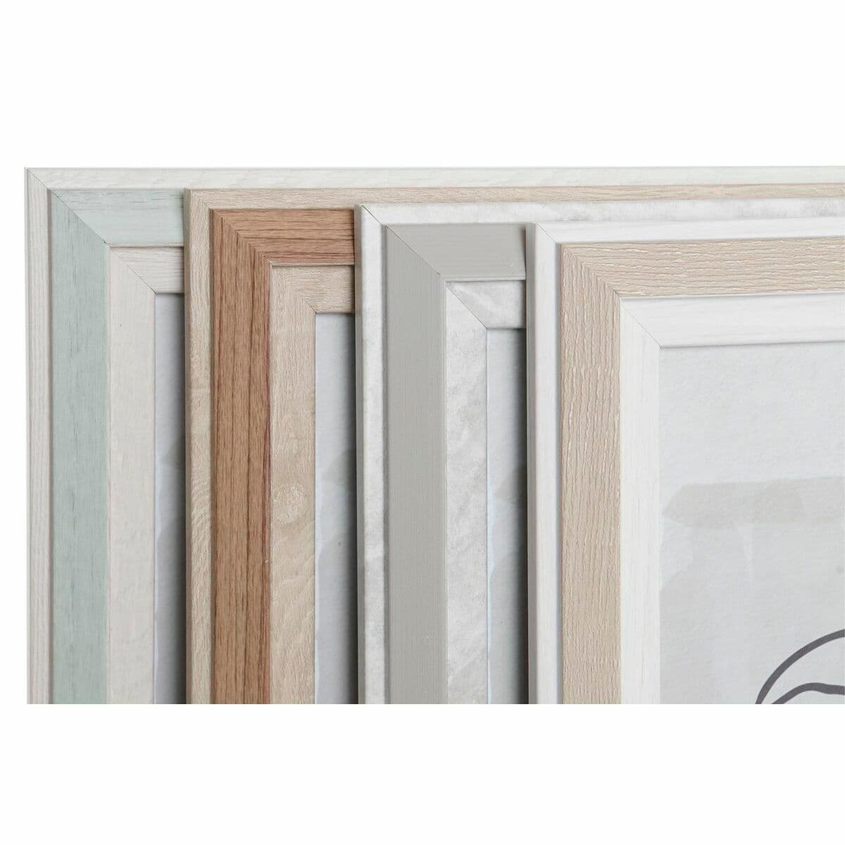 Okvir za sliku DKD Home Decor Kristal Bež Zelena PS Skandinavski (25 x 2 x 30 cm) (4 kom.) - Image 3