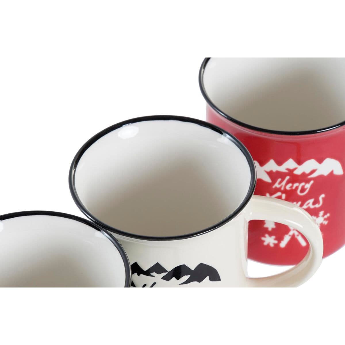 Velika Šalica DKD Home Decor Porculan Gres Keramika (330 ml) (3 kom.) - Image 3