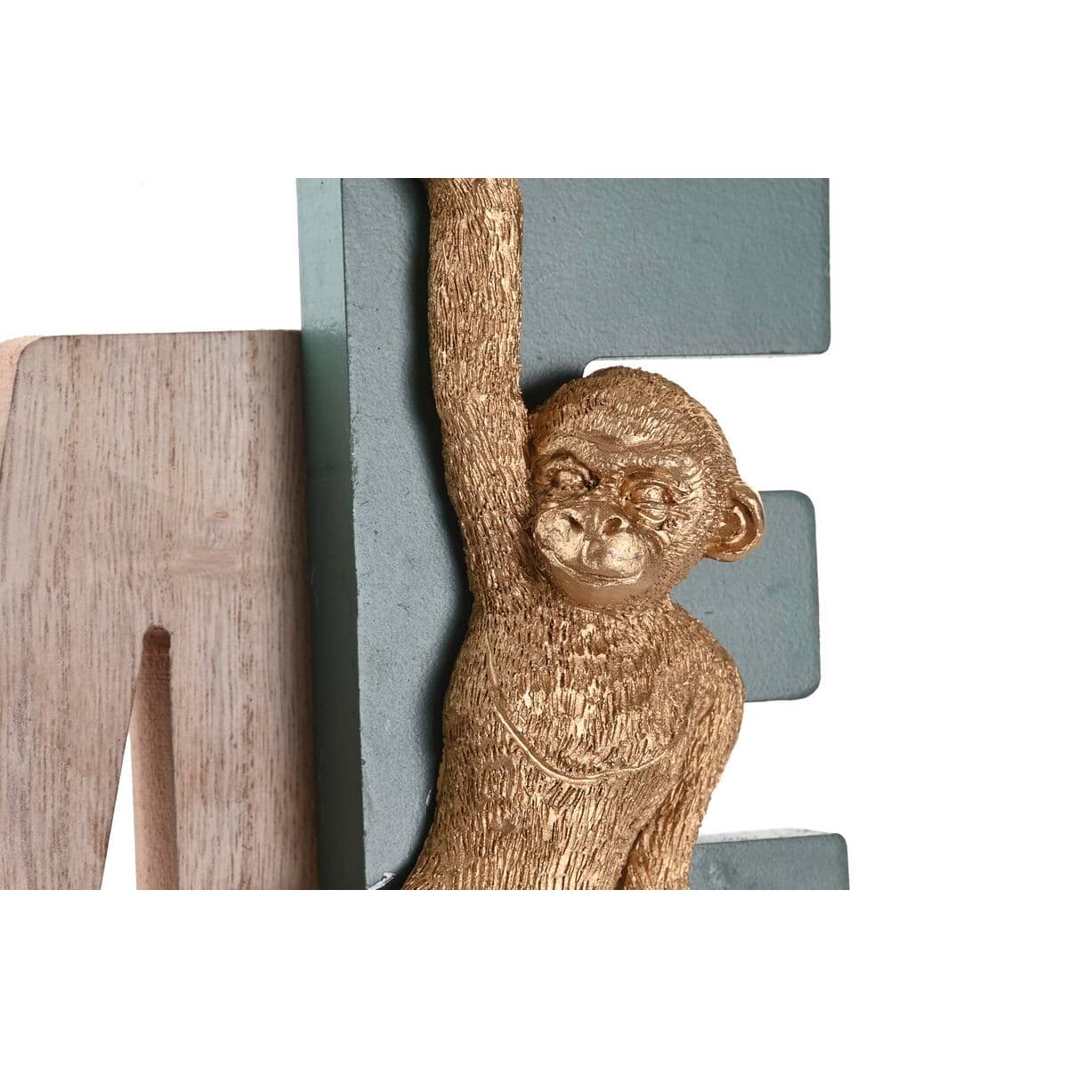 Seinakaunistus DKD Home Decor Kollane Roheline Troopiline 42 x 5 x 22 cm - Image 2