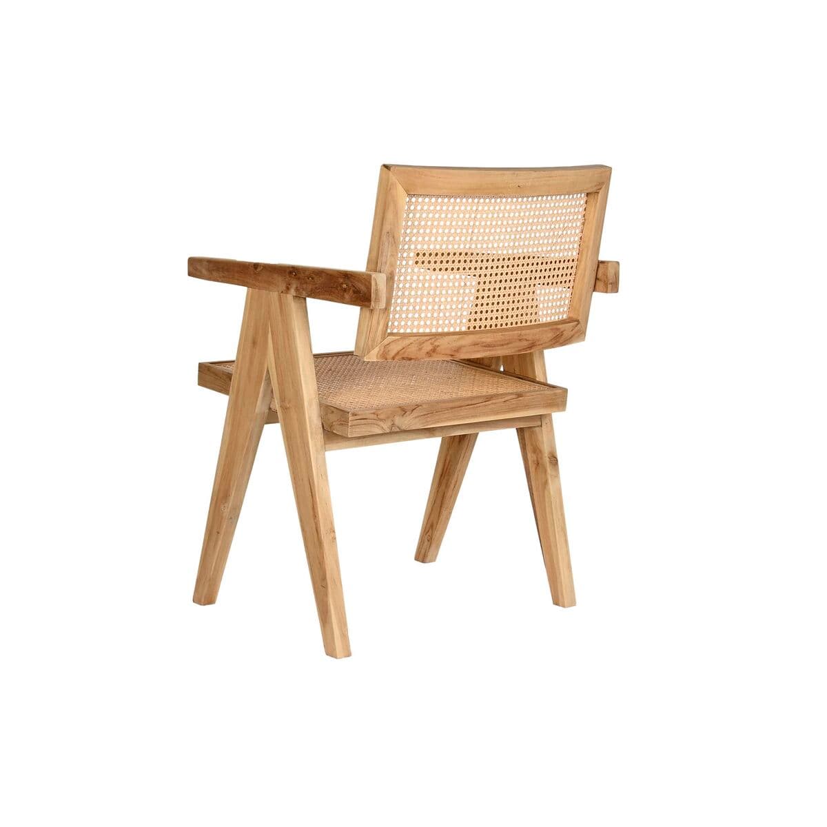 Jedálenská stolička DKD Home Decor Prírodná Teak Ratan (58 x 56 x 82 cm) - Image 2