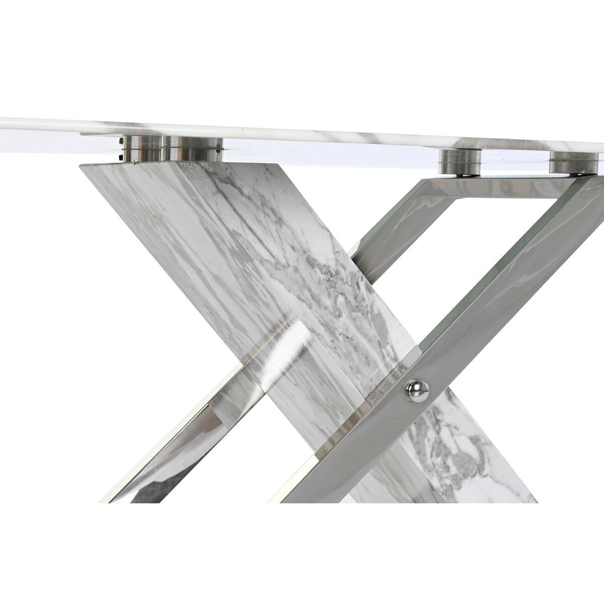 Centre Table DKD Home Decor White Silver Crystal Steel 120 x 60 x 42 cm - Image 4