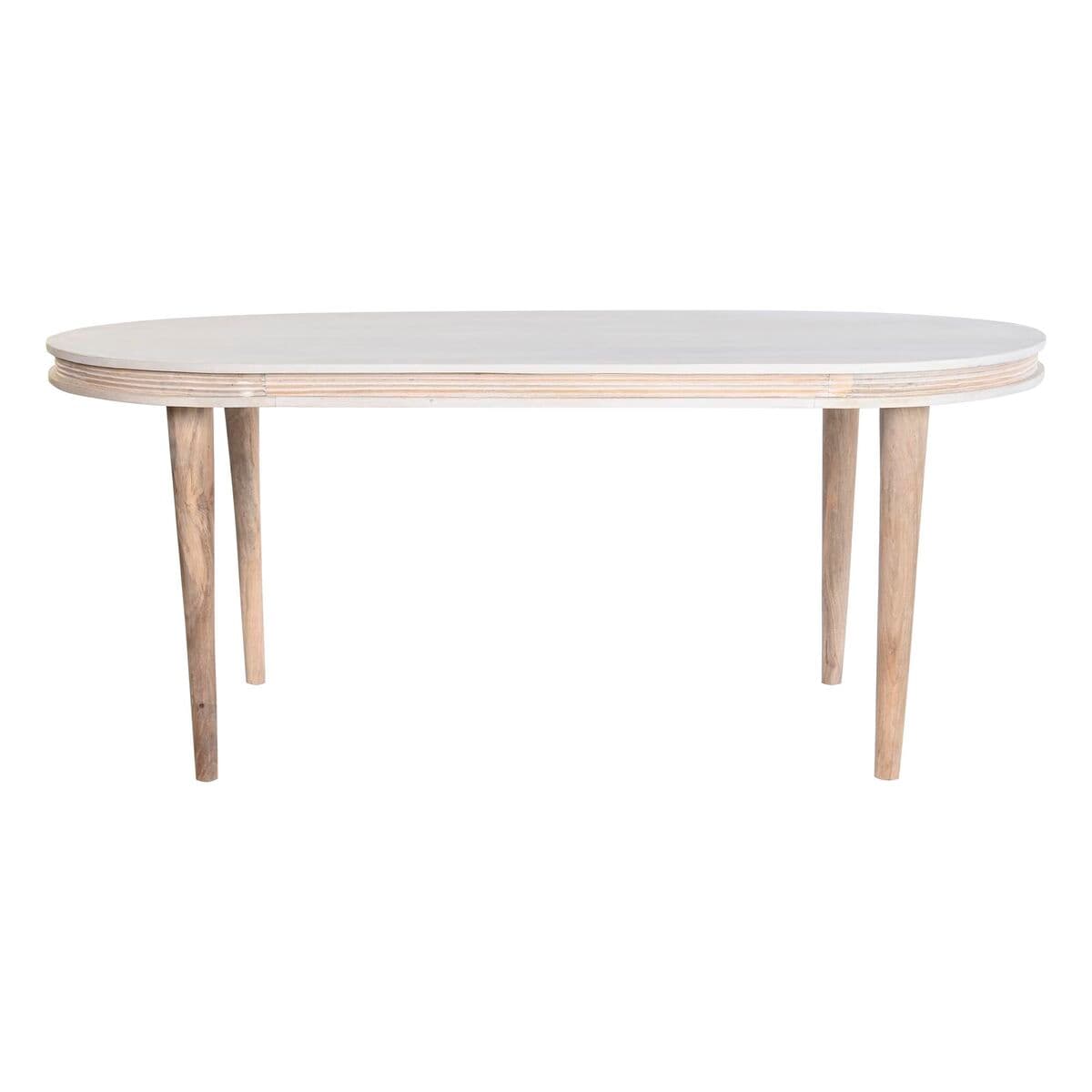 Tavolo da Pranzo DKD Home Decor Bianco Dorato Ottone Legno di mango 180 x 90 x 76 cm - Image 3