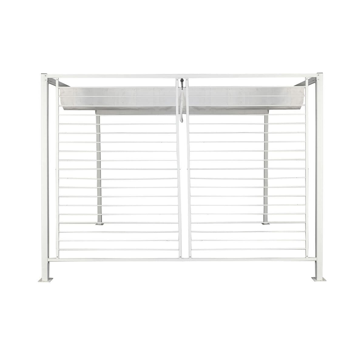 Pérgola DKD Home Decor Blanco 296 x 296 x 225 cm Acero - Image 3