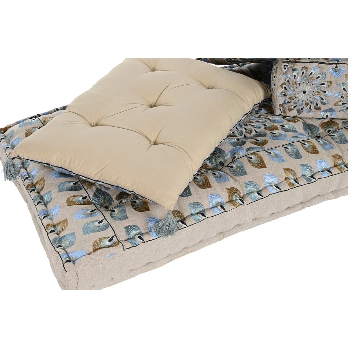 Sillón de jardín DKD Home Decor Azul Beige 155 x 76 x 65 cm 150 x 76 x 20 cm - Image 5