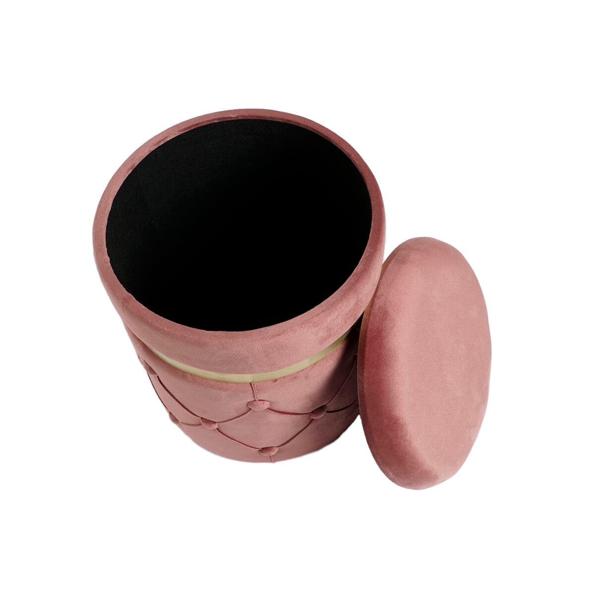 Naslonjač za Noge DKD Home Decor Zelena Roza Tamnoružičasta zlatan Baršun 36 x 36 x 44 cm (2) - Image 4