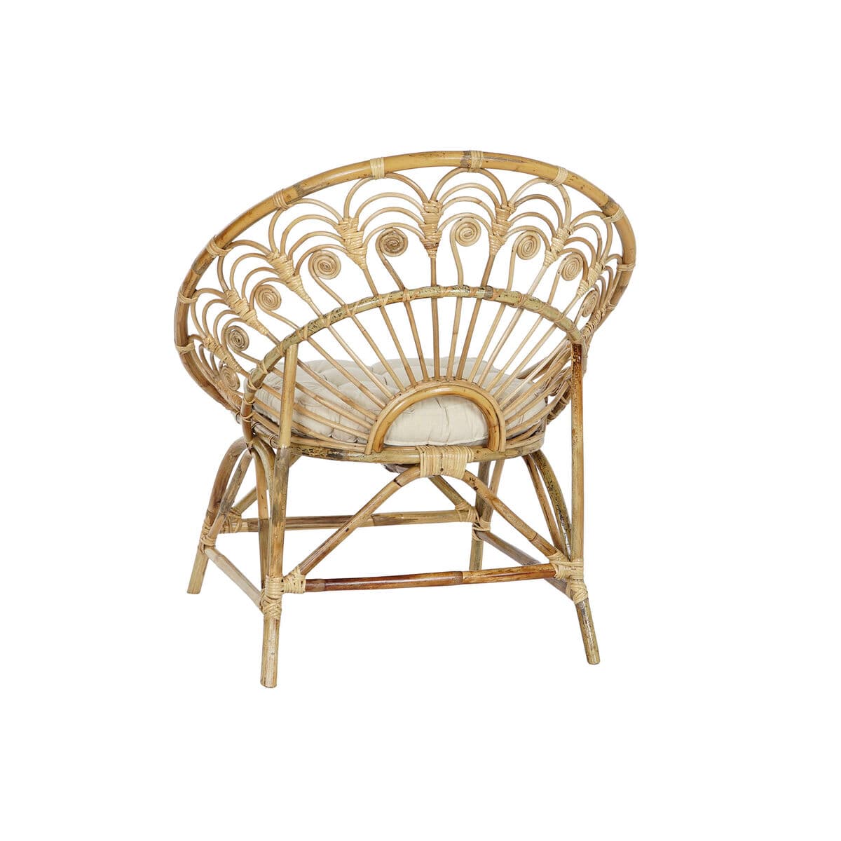 Sillón de jardín DKD Home Decor Blanco Marrón 75 x 50 x 90 cm 80 x 66 x 89 cm 84 x 70 x 90 cm - Image 6