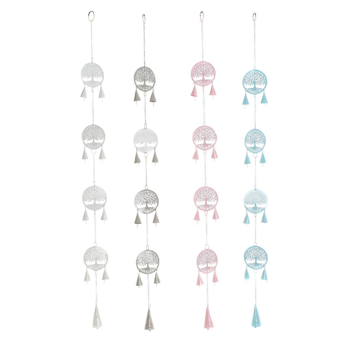 Kabantis dekoras DKD Home Decor Medis Balta (4 vnt.)