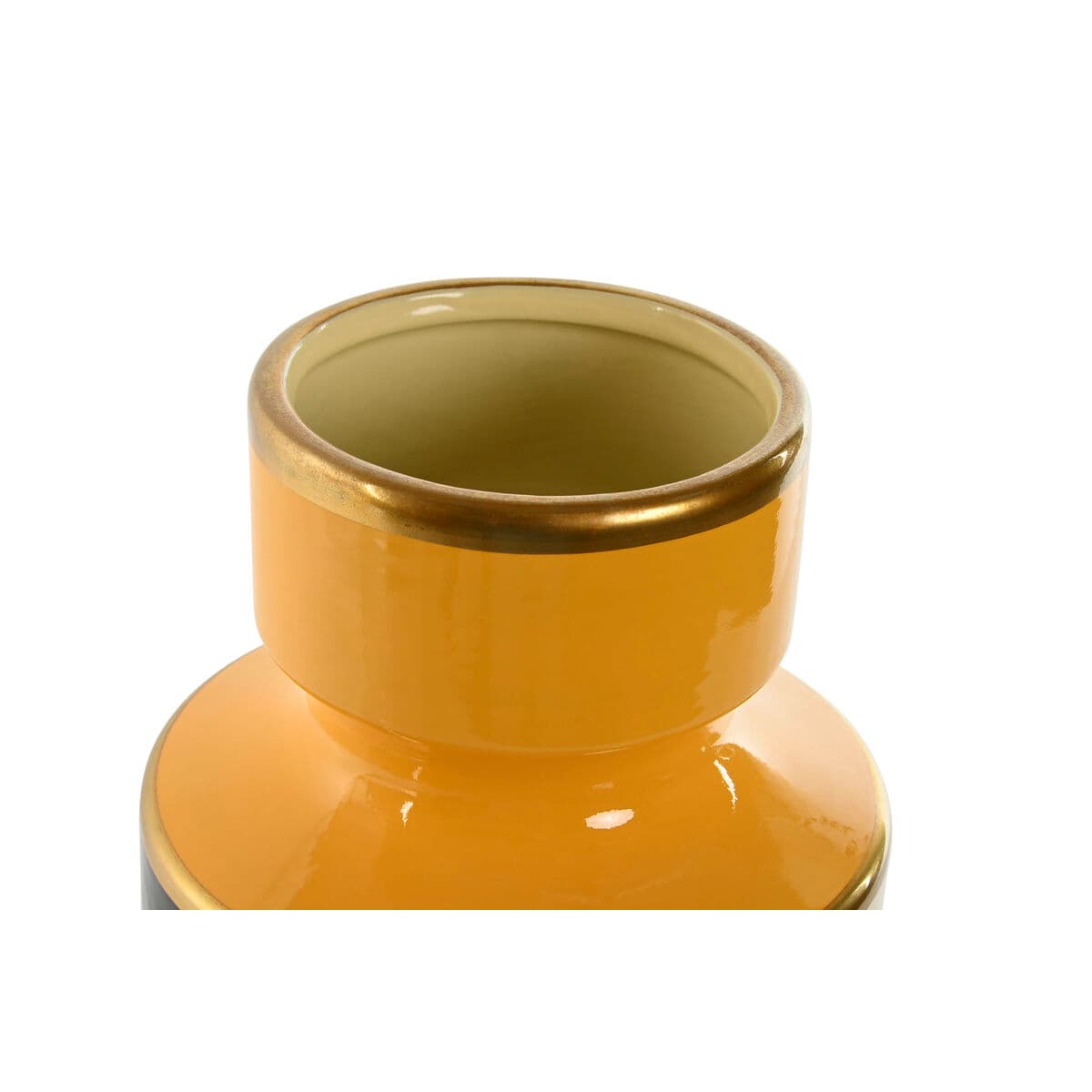 Vaas Home ESPRIT Kollane Must Kuldne Portselan 14 x 14 x 24,5 cm - Image 2