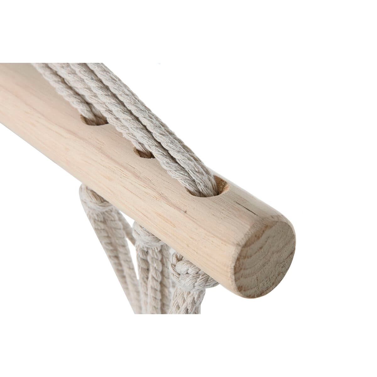 Krzesło ogrodowe Home ESPRIT Valge Naturaalne Puuvill Puit 90 x 50 x 130 cm - Image 7