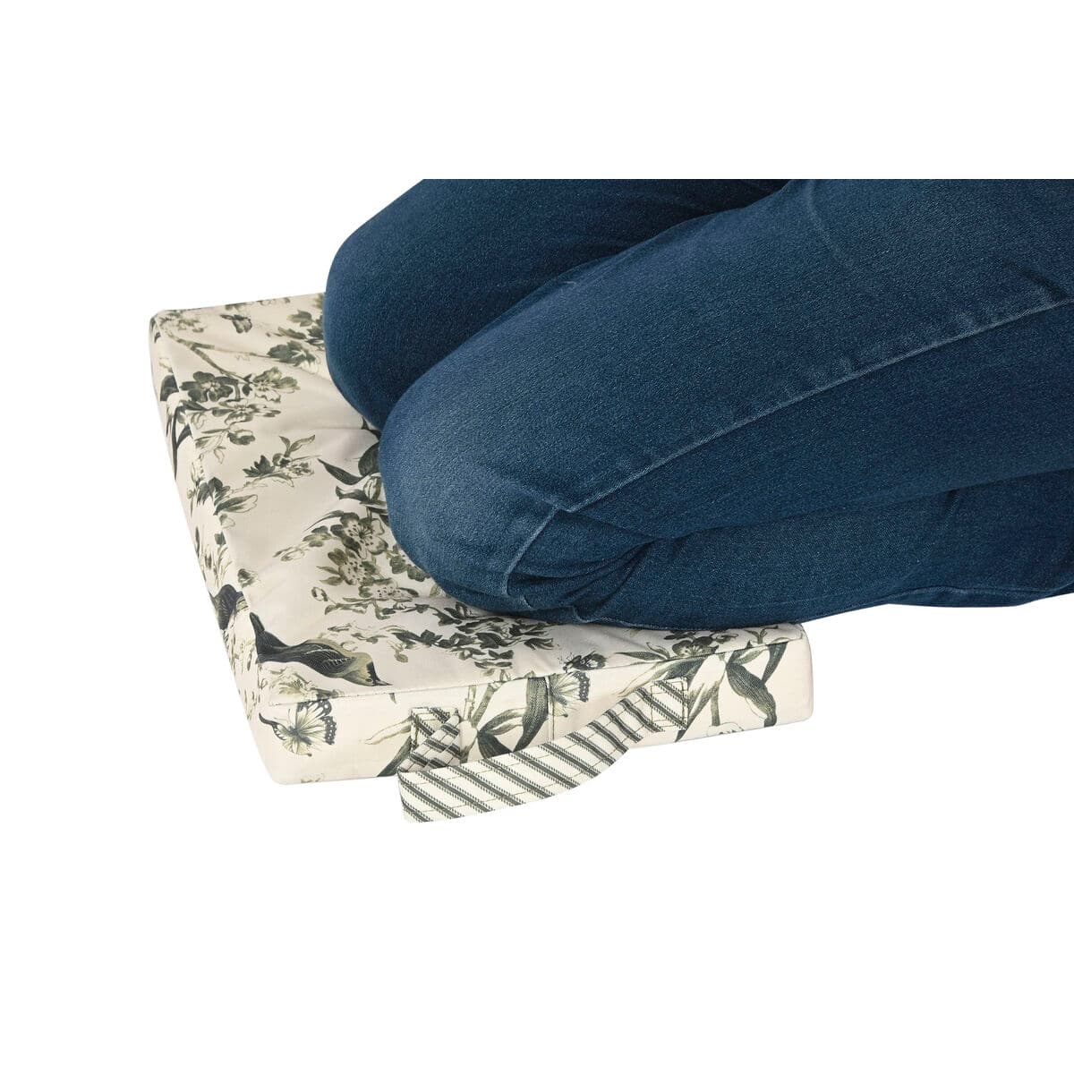 Cojín de suelo Home ESPRIT Verde Beige Algodón Poliéster 40 x 25 x 4 cm - Image 4