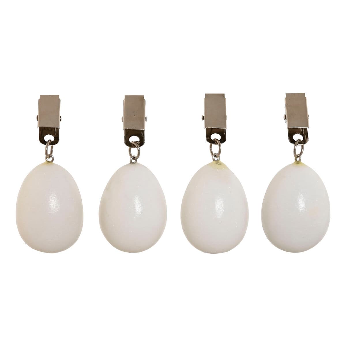 Pinza Sujeta Manteles Home ESPRIT Blanco 3,5 x 3,5 x 5,5 cm