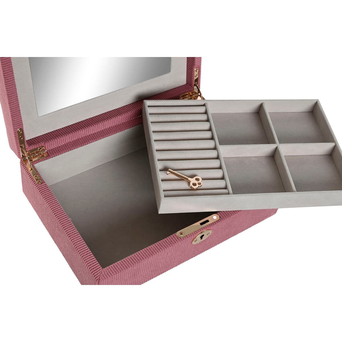 Boîte à bijoux Home ESPRIT Crème Magenta 27 x 19 x 9 cm - Image 2
