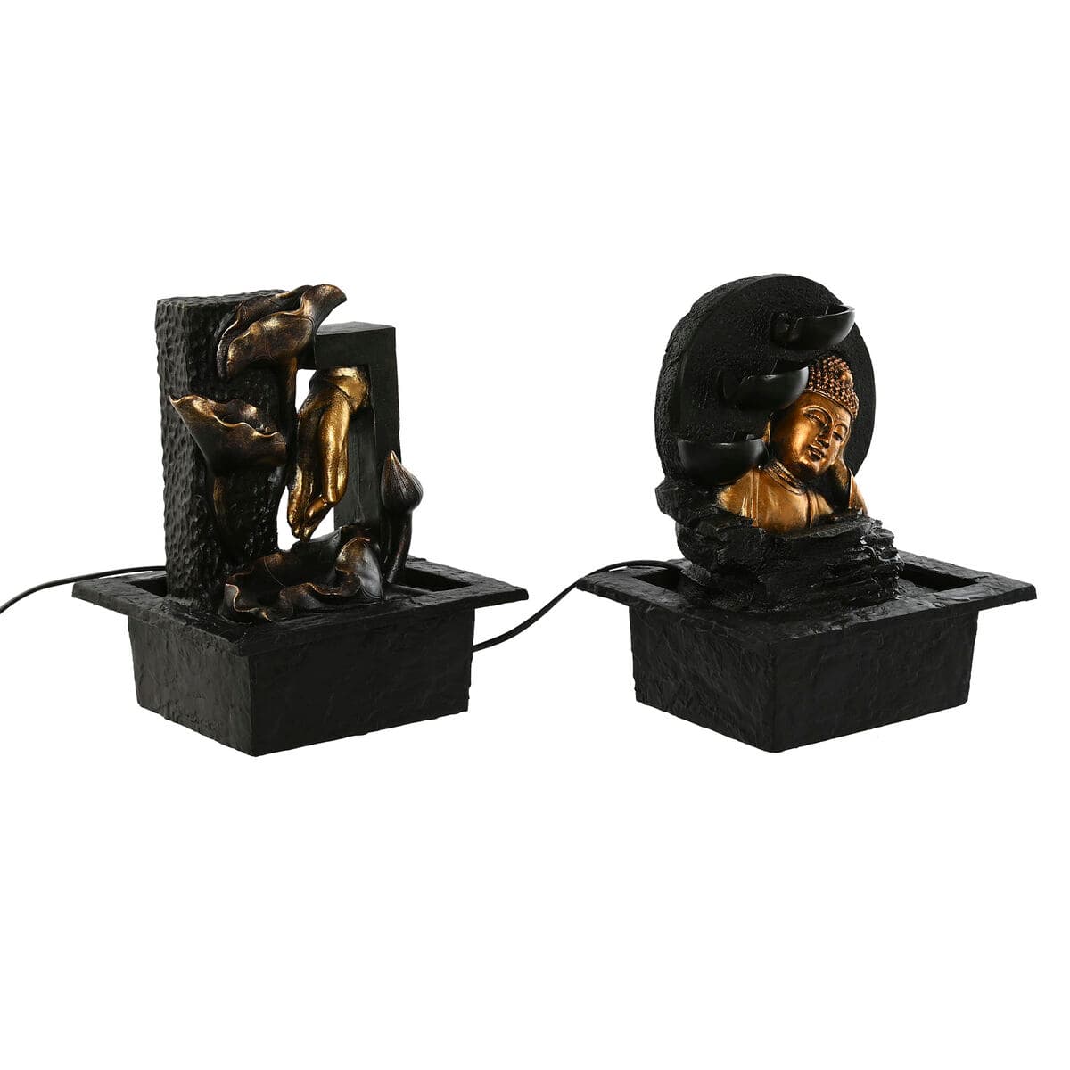 Fuente de Jardín Home ESPRIT Resina Buda Oriental 21 x 19 x 27 cm (2 Unidades) - Image 3