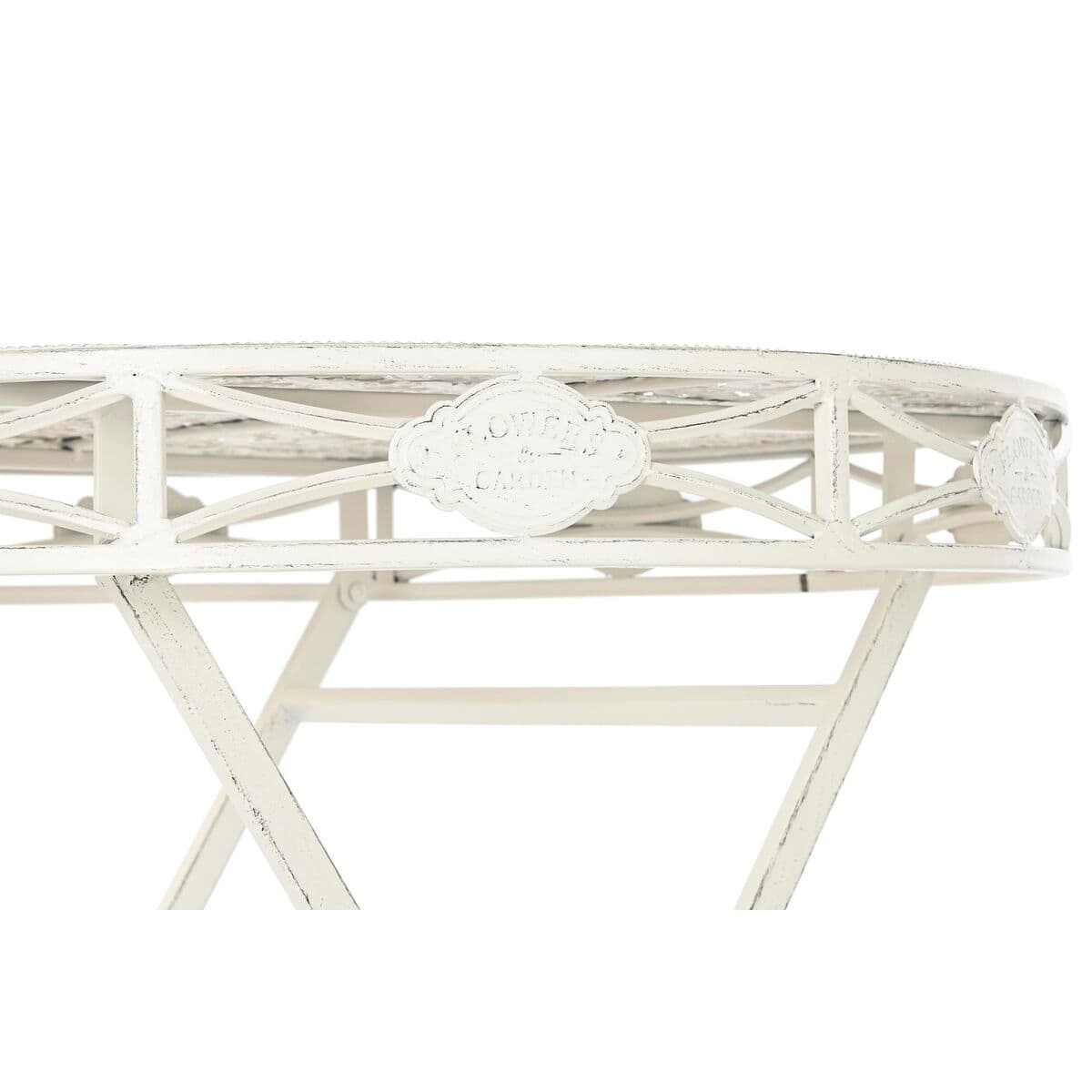 Mesa de Comedor Home ESPRIT Blanco Metal 70 x 70 x 73 cm - Image 3