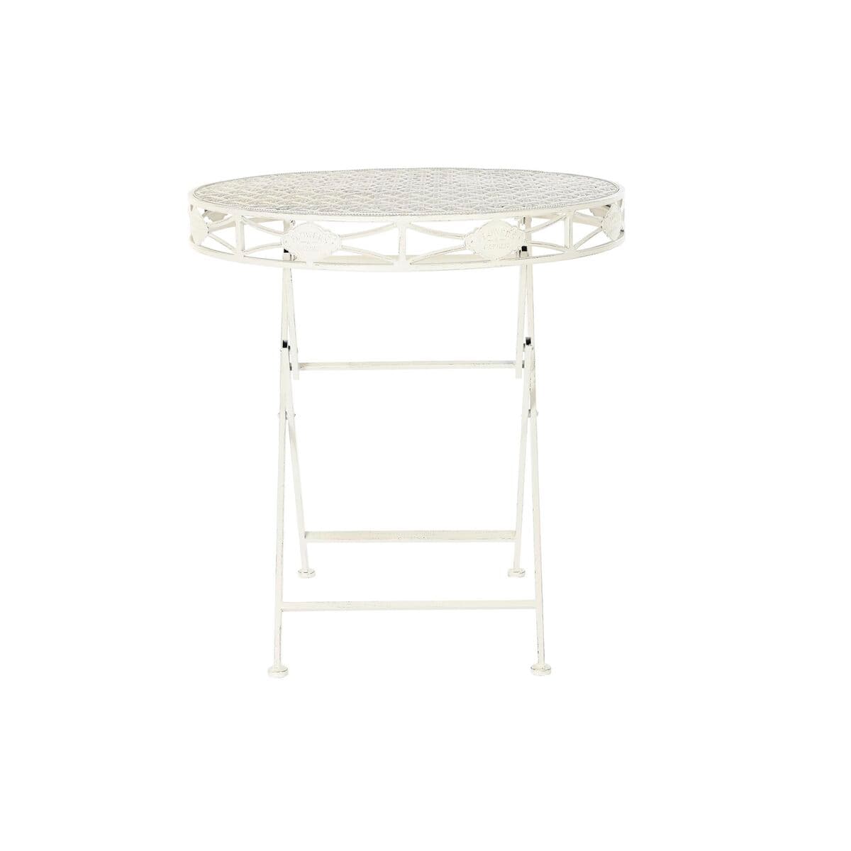 Mesa de Comedor Home ESPRIT Blanco Metal 70 x 70 x 73 cm - Image 4