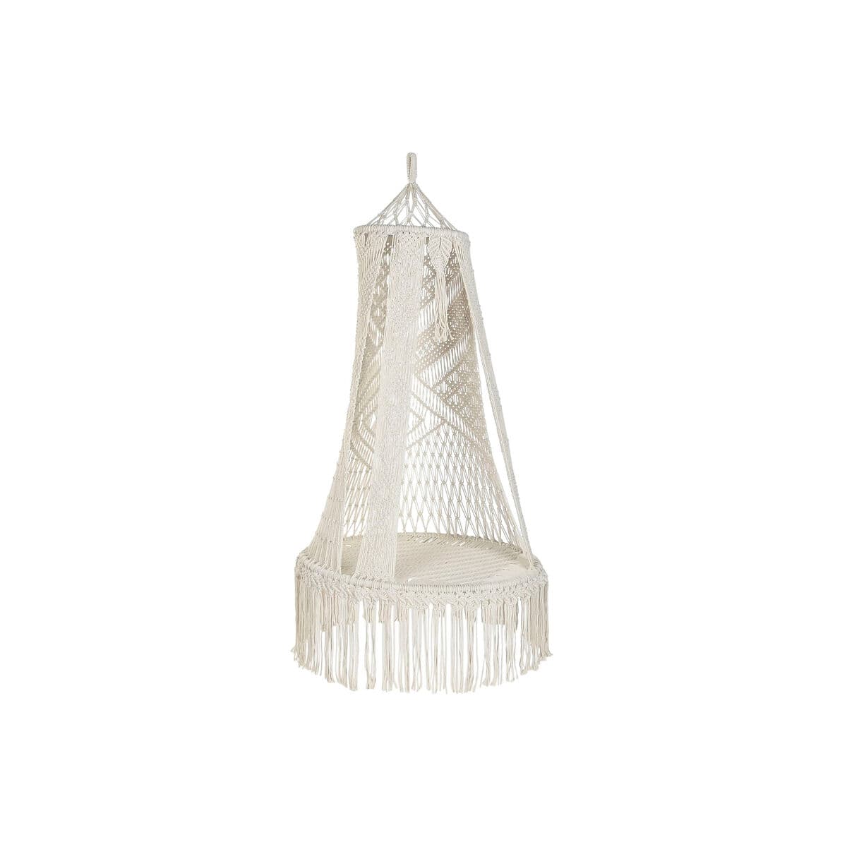 Hammock Home ESPRIT Beež Puuvill Linna 82 x 82 x 170 cm - Image 2