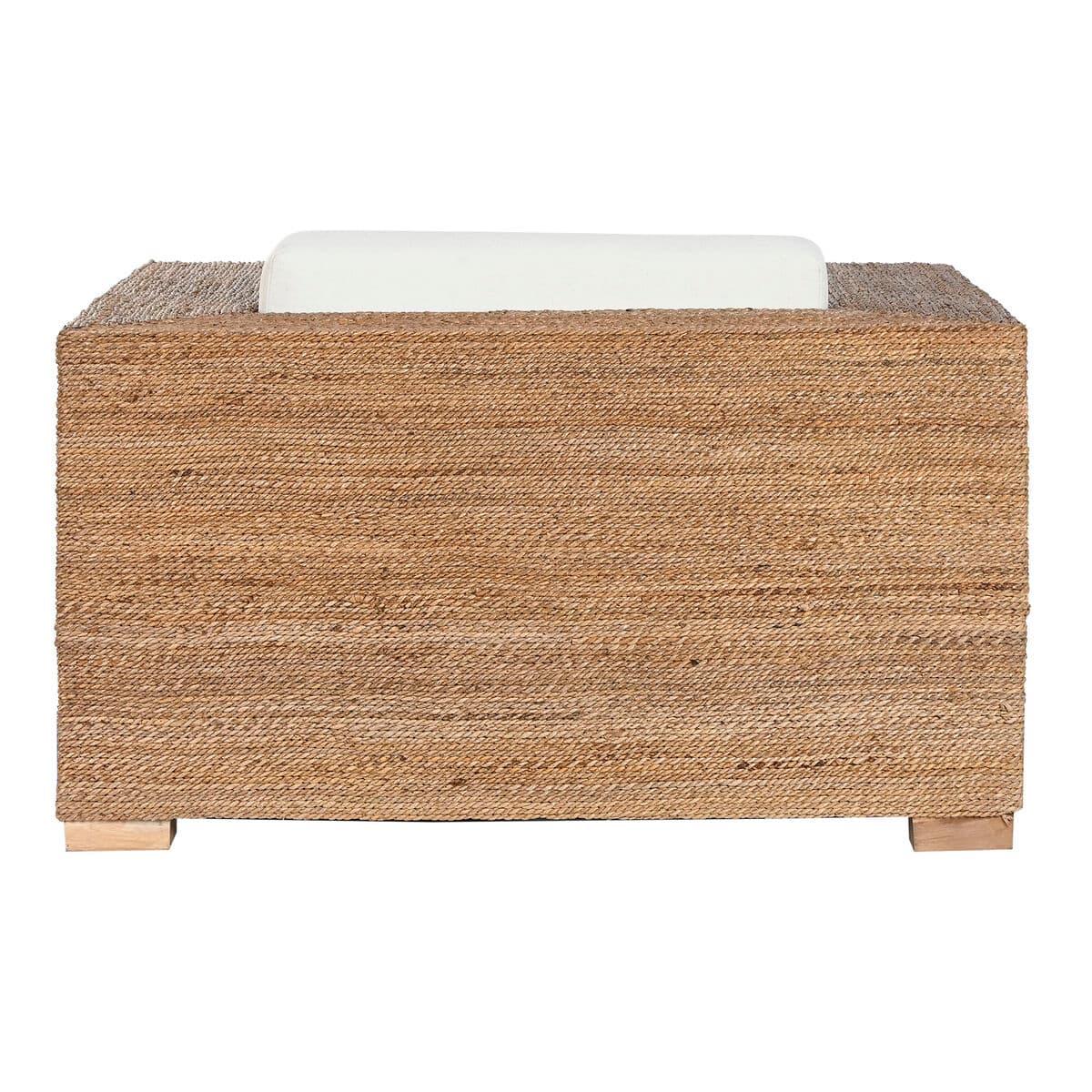 Sillón de jardín Home ESPRIT Blanco Natural 117 x 92 x 65 cm - Image 2