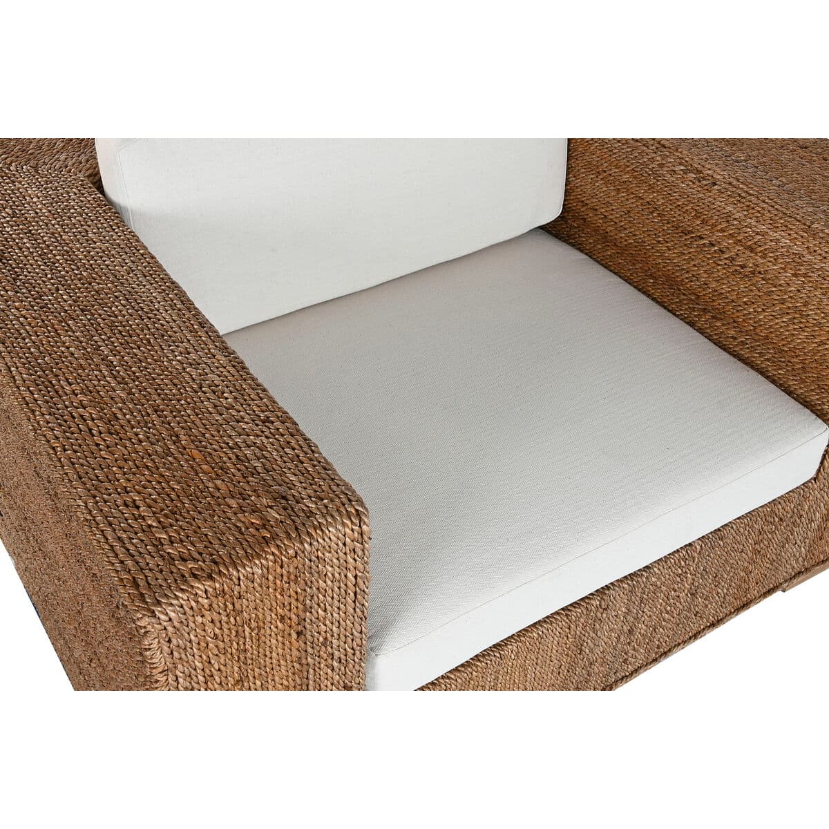 Sillón de jardín Home ESPRIT Blanco Natural 117 x 92 x 65 cm - Image 3