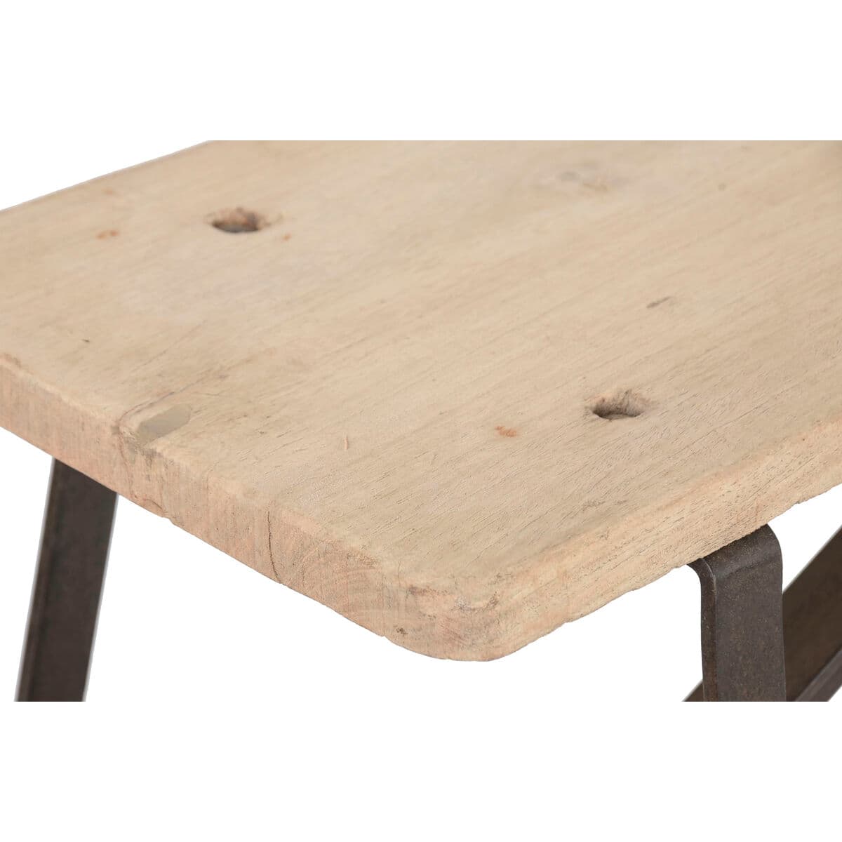 Banco Home ESPRIT Negro Natural Hierro madera de teca 152 X 41 X 46 CM - Image 5