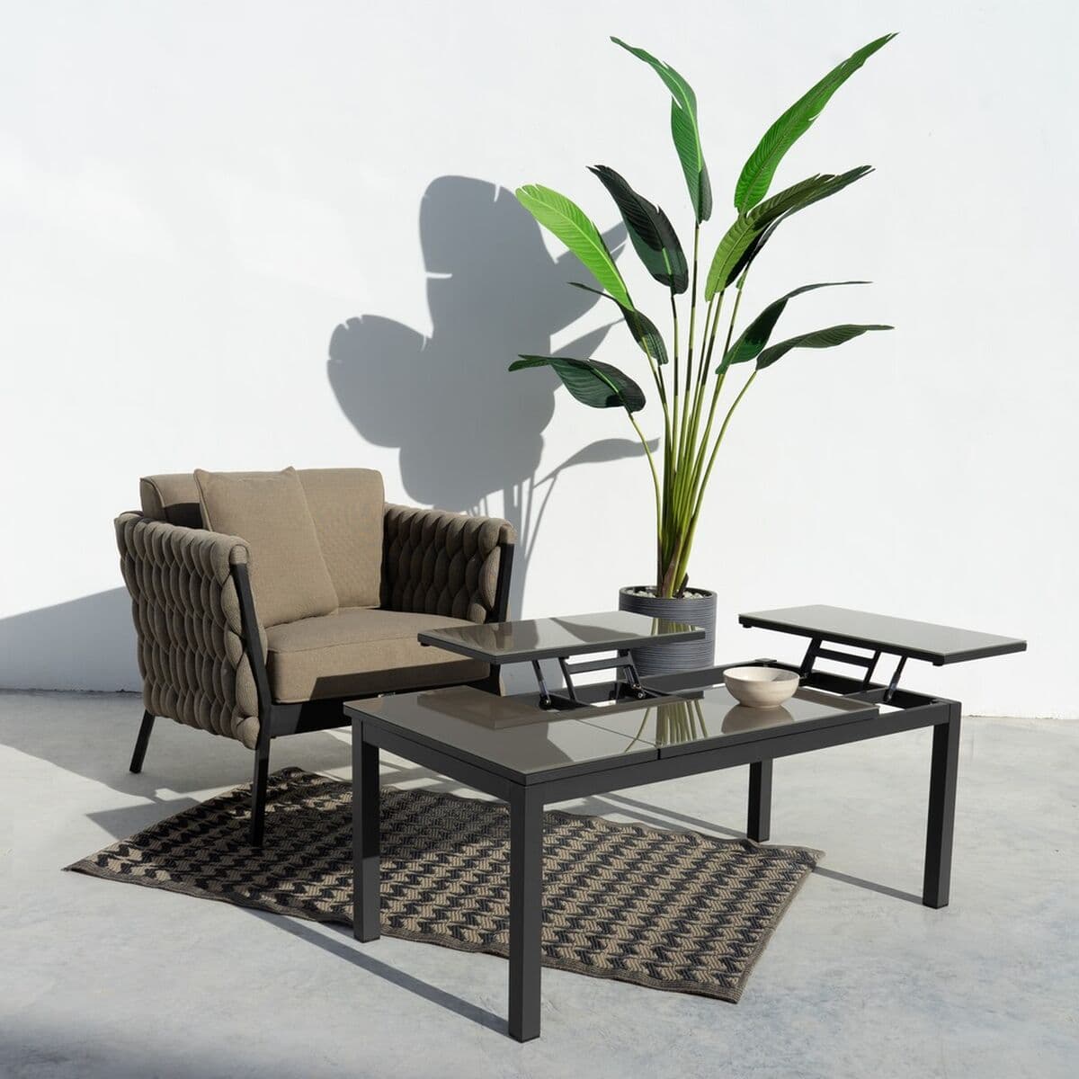 Mesa de Comedor Agnes 120 x 60 x 48,5 cm Aluminio - Image 2