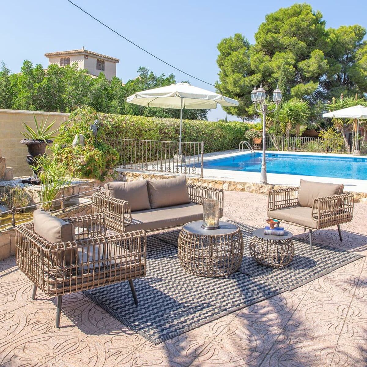 Sofá de 2 Plazas Ariki Acero Ratán ratán sintético 161 x 84 x 67 cm - Image 2