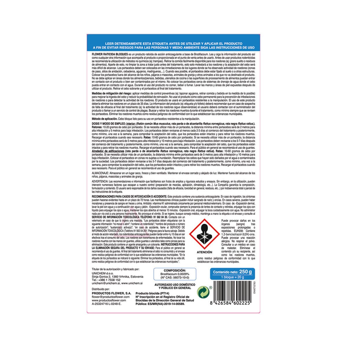 Raticida Flower 2 x 250 g - Image 2