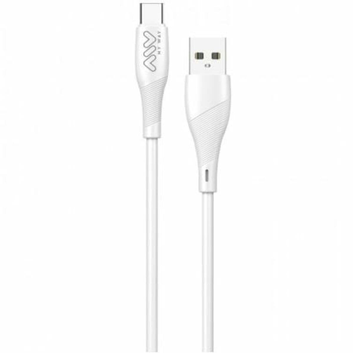 USB A - USB-C kabelis Myway Balta Juoda 1 m