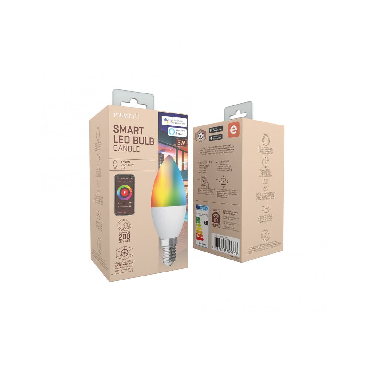 Smart Glühbirne Muvit MIOBULB006 Weiß Warmes Weiß RGB F 5 W E14 450 lm (2700 K) (6500 K) - Image 7