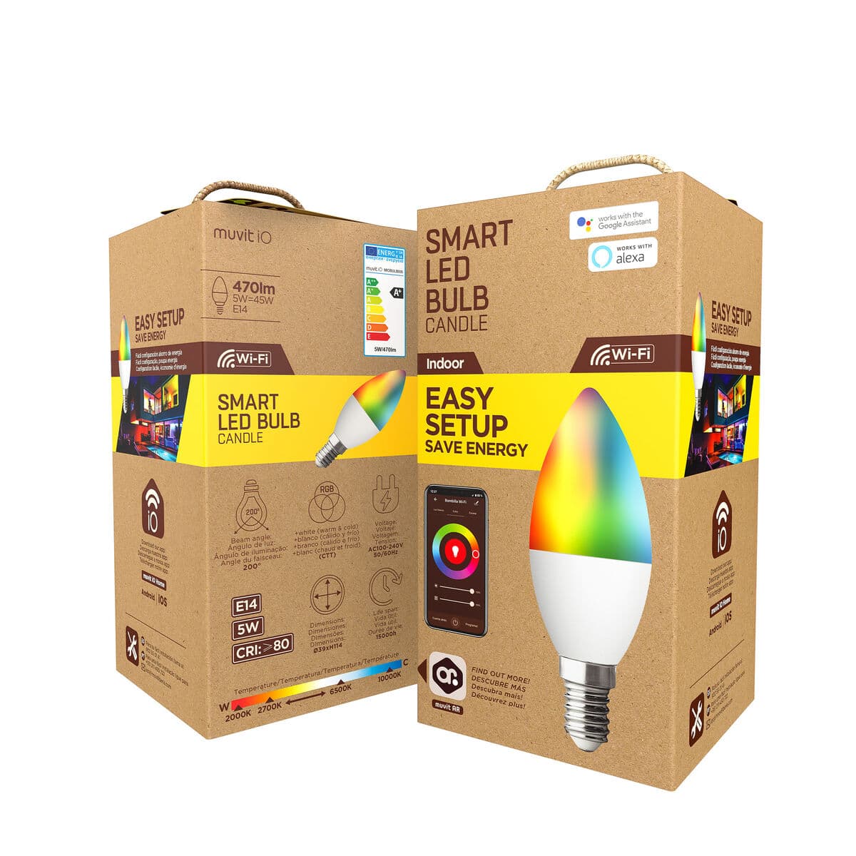 Smart Glühbirne Muvit MIOBULB006 Weiß Warmes Weiß RGB F 5 W E14 450 lm (2700 K) (6500 K) - Image 18