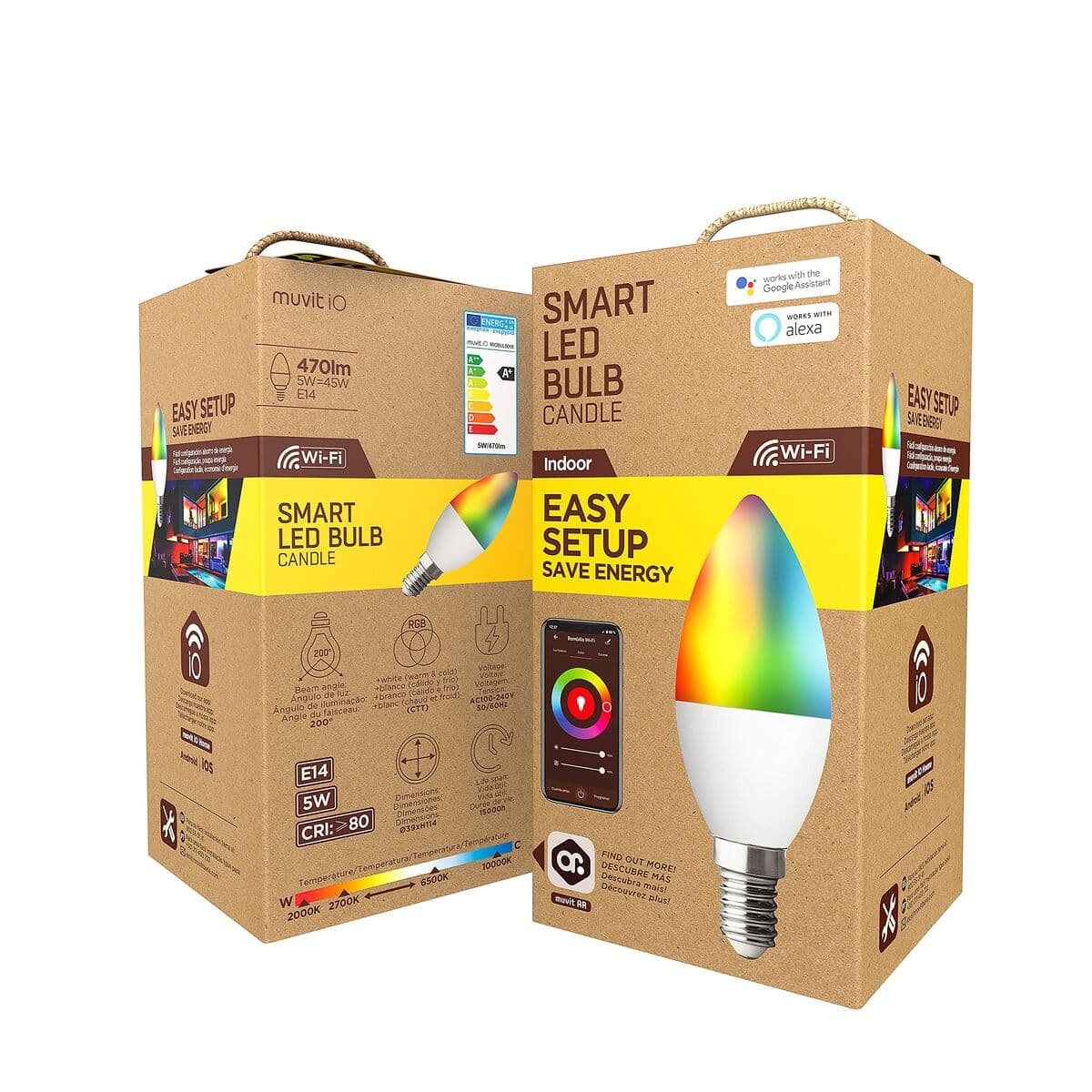 Smart Glühbirne Muvit MIOBULB006 Weiß Warmes Weiß RGB F 5 W E14 450 lm (2700 K) (6500 K) - Image 8