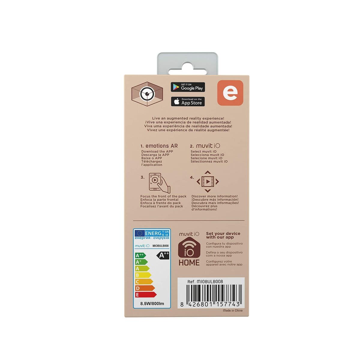 muvit iO bombilla inteligente A60 E27/9W/806lm RGB+Blancos  D60*H110 - Image 11