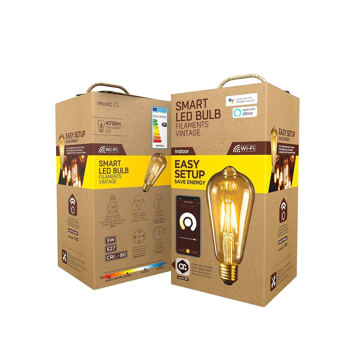 Išmani Lemputė Muvit iO 5 W E27 1800 K 2700 K 480 Lm Wi-Fi - Image 7