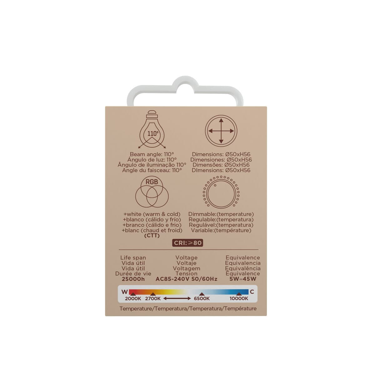 Išmani Lemputė Muvit iO 5 W GU10 2700 K 6500 K Wi-Fi LED 400 lm Balta - Image 11