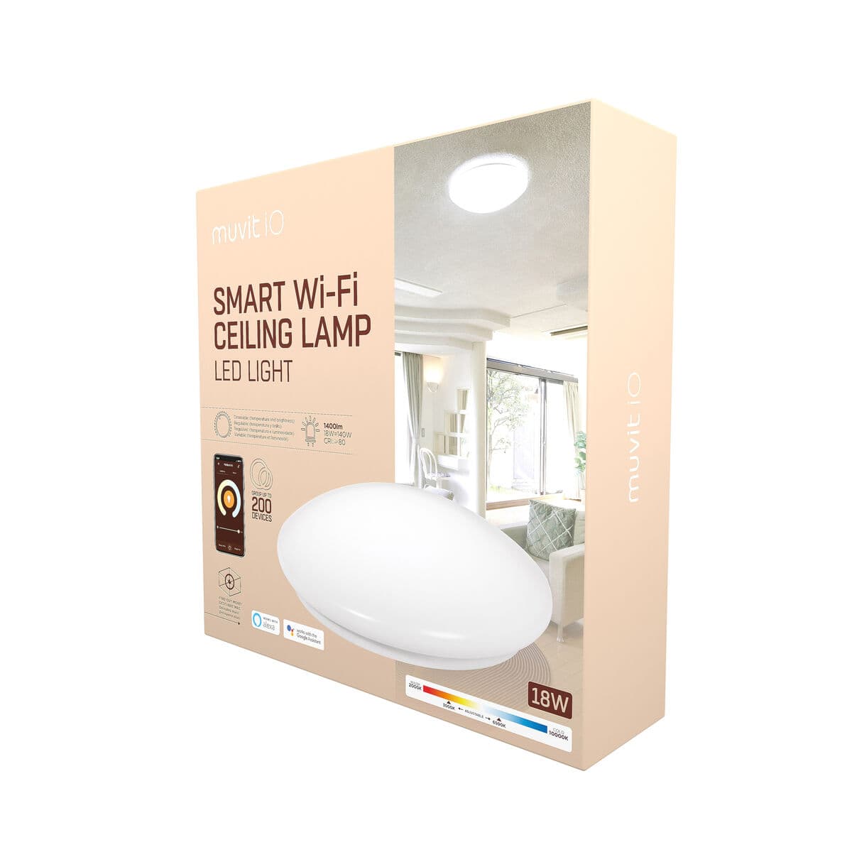 Deckenlampe muvit iO iO Weiß Metall Wi-Fi (2700 K) (6500 K) - Image 3