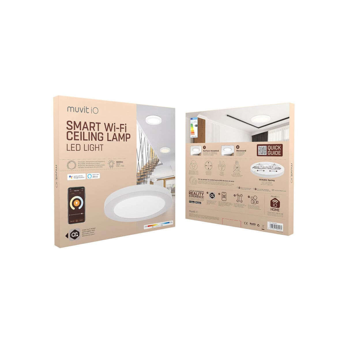 Faretto da incasso Muvit iO Bianco 30 W 3000 lm 330 mm Wi-Fi - Image 3