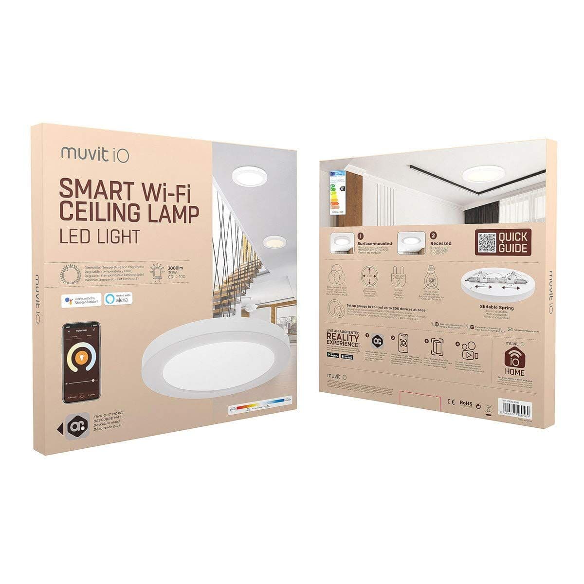 Faretto da incasso Muvit iO Bianco 30 W 3000 lm 330 mm Wi-Fi - Image 14