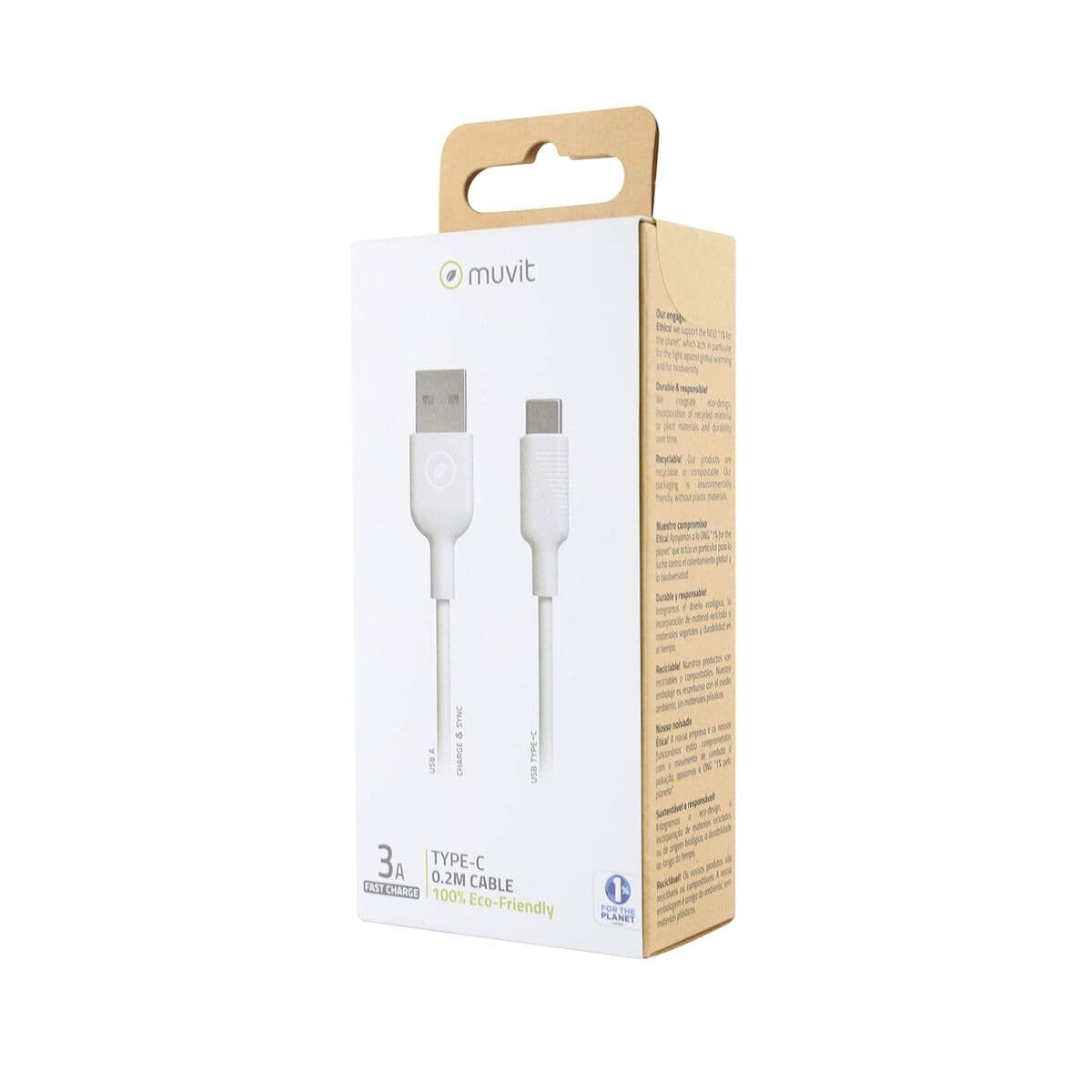 USB laidas Muvit Balta 20 cm - Image 16