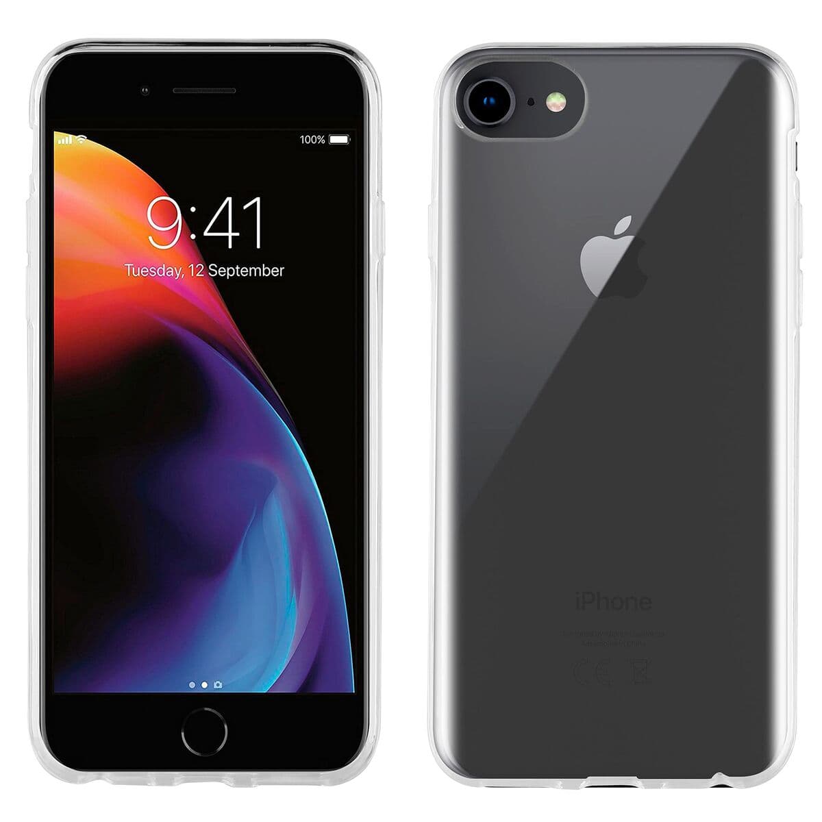 Protection pour téléphone portable Muvit iPhone 7 | iPhone 8 | iPhone SE 2020 Noir Transparent iPhone SE - Image 3