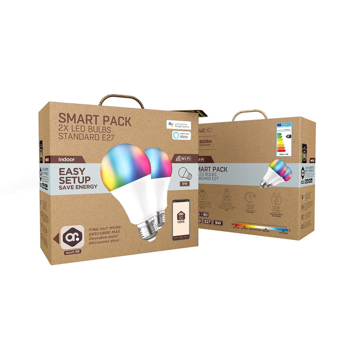 Išmani Lemputė Muvit iO 9 W E27 800 lm Wi-Fi LED 2700 K 6500 K - Image 9