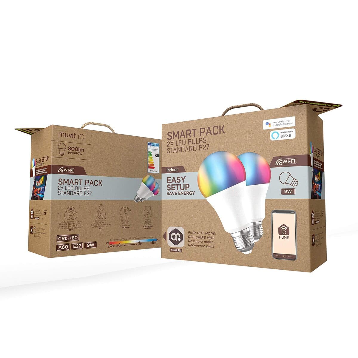 Išmani Lemputė Muvit iO 9 W E27 800 lm Wi-Fi LED 2700 K 6500 K - Image 10