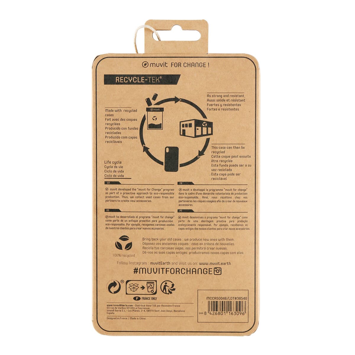 Protection pour téléphone portable Muvit for Change iPhone 12/12 Pro Transparent - Image 4