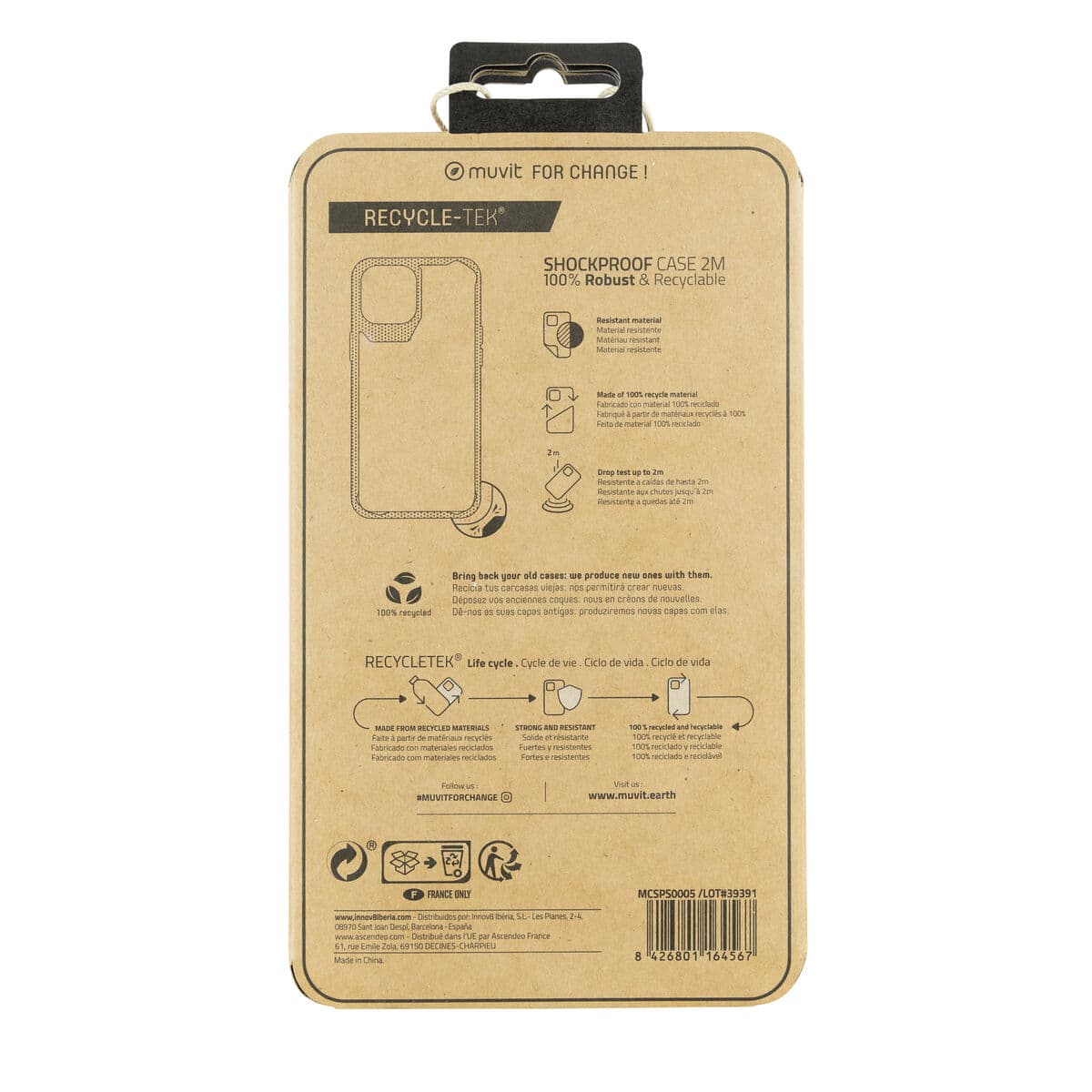 Protection pour téléphone portable Muvit for Change iPhone 12/12 Pro Noir - Image 7