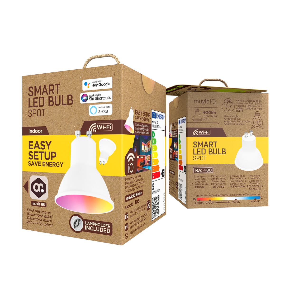 Älykäs Polttimo muvit iO iO Wi-Fi GU10 LED 2700 K 6500 K 400 lm - Image 5