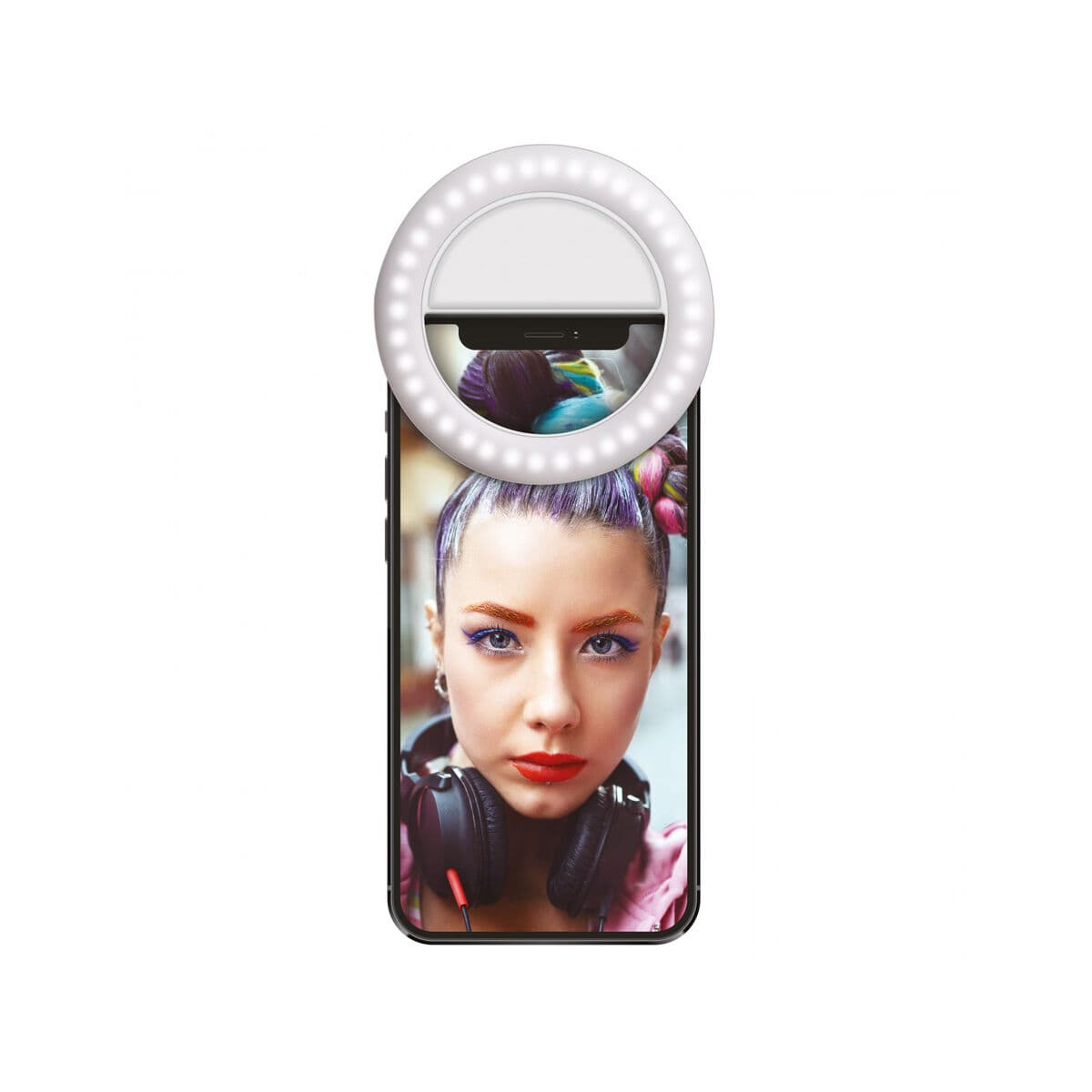 Anneau Lumineux pour Selfie Rechargeable Muvit MWCHL0007 Blanc - Image 6