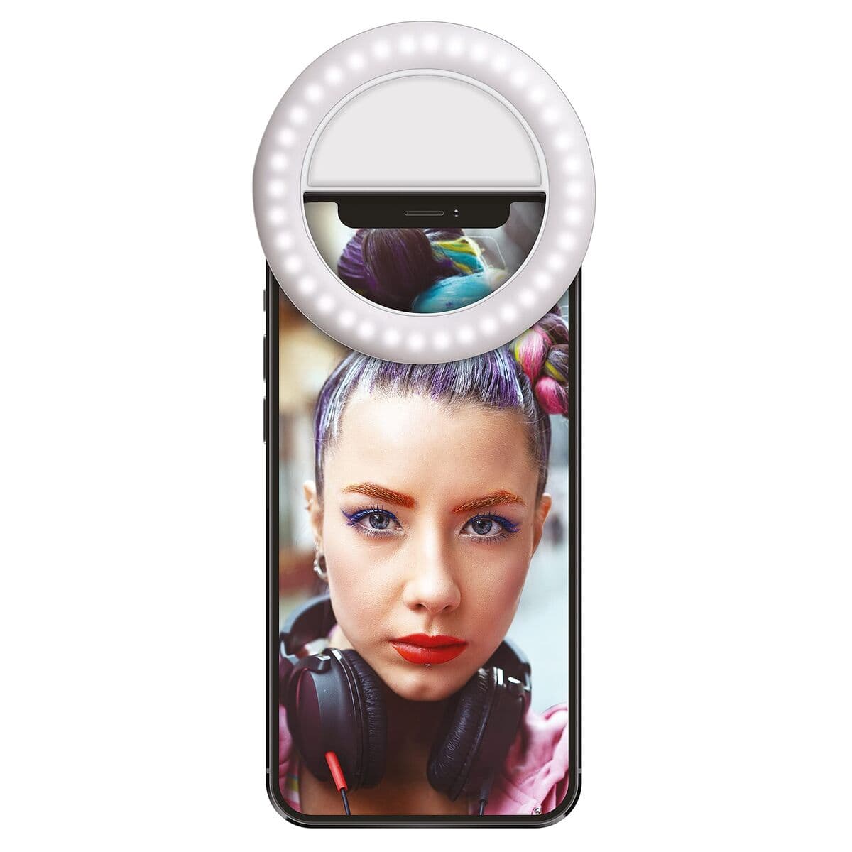 Anneau Lumineux pour Selfie Rechargeable Muvit MWCHL0007 Blanc - Image 11