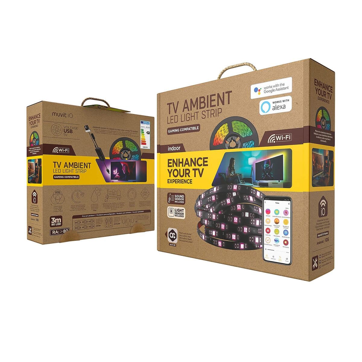 LED trakovi Muvit iO Svart 30 cm 3 m