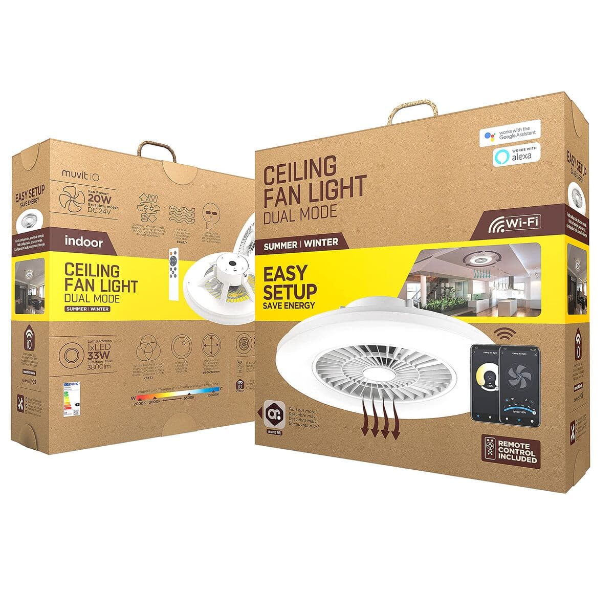 Stropna svjetiljka Muvit iO Bijela Wi-Fi - Image 8