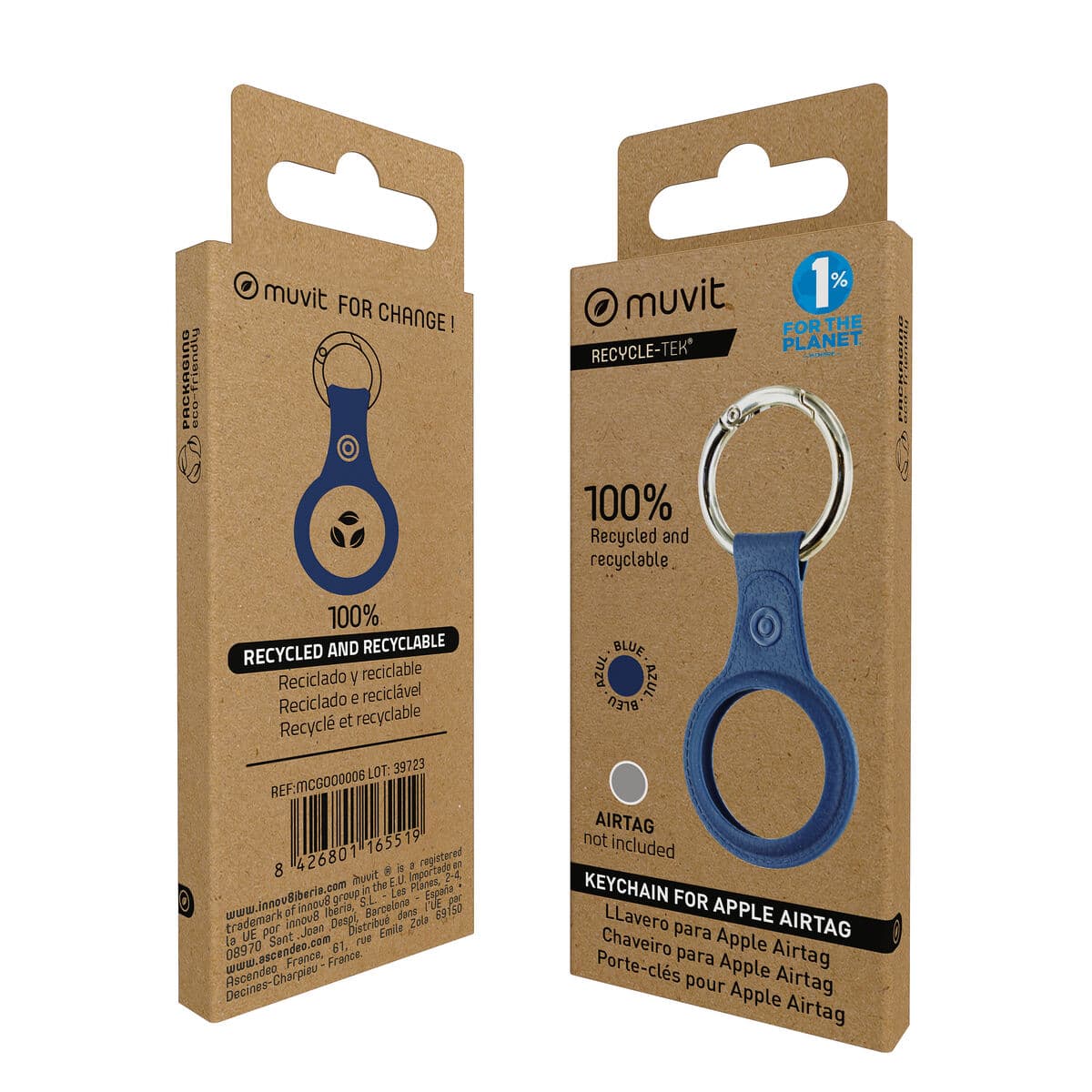 Lančić za Ključeve Muvit for Change Plava Futrola AirTag - Image 3