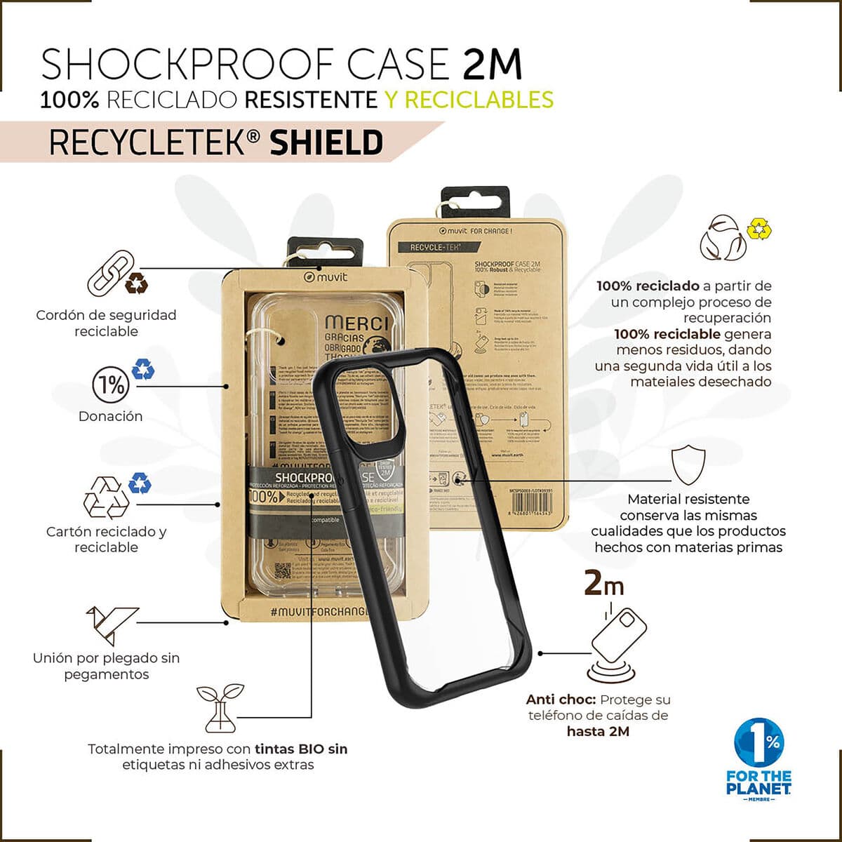 Protection pour téléphone portable Muvit for Change iPhone 14 Pro Transparent iPhone 14 Pro - Image 3