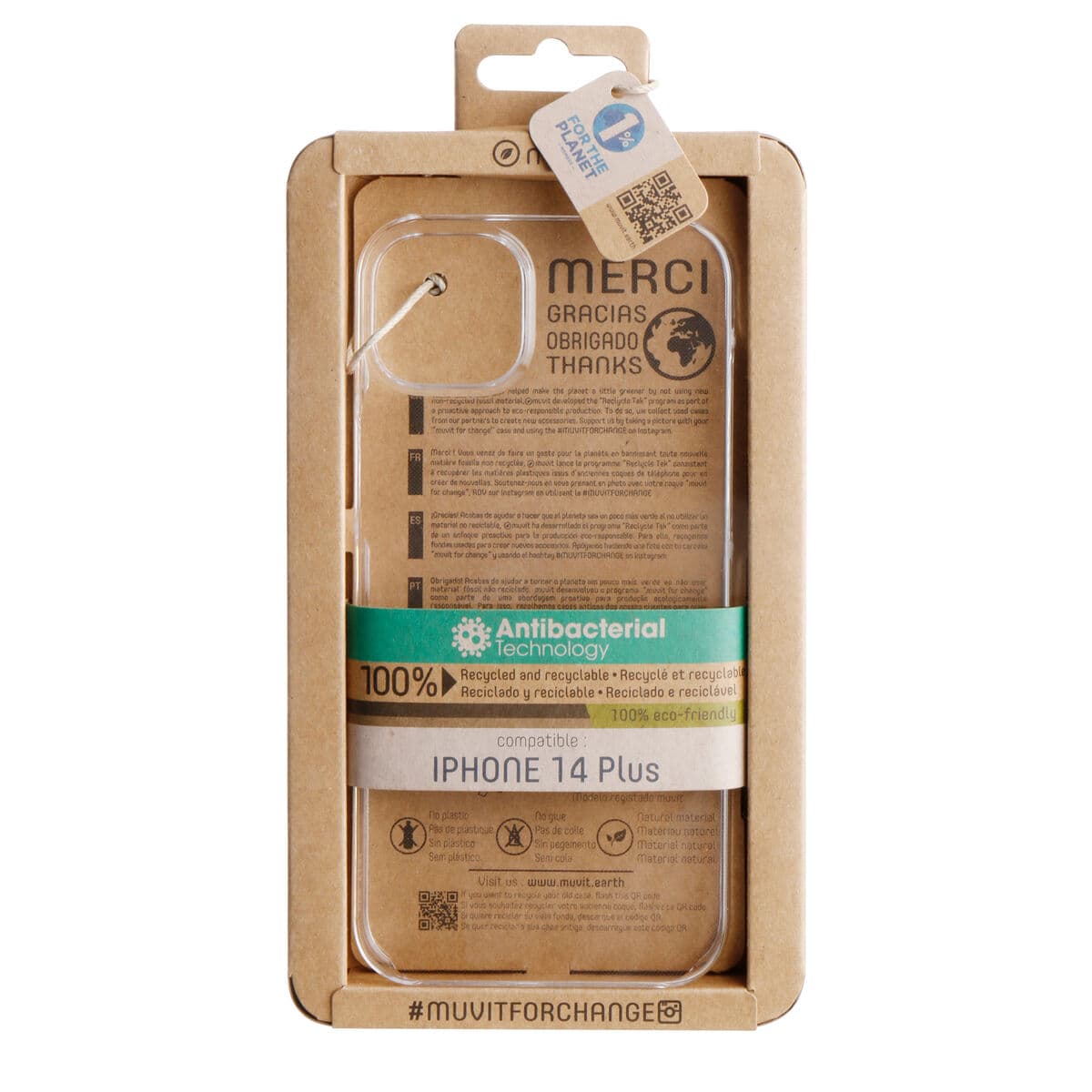 Protection pour téléphone portable Muvit for Change iPhone 14 Plus iPhone 14 Plus